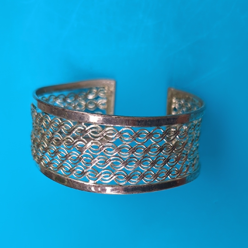 Silver-Toned Cuff Bracelet